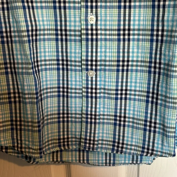 Club Room men’s blue plaid long sleeve button down shirt size small - Picture 4 of 8